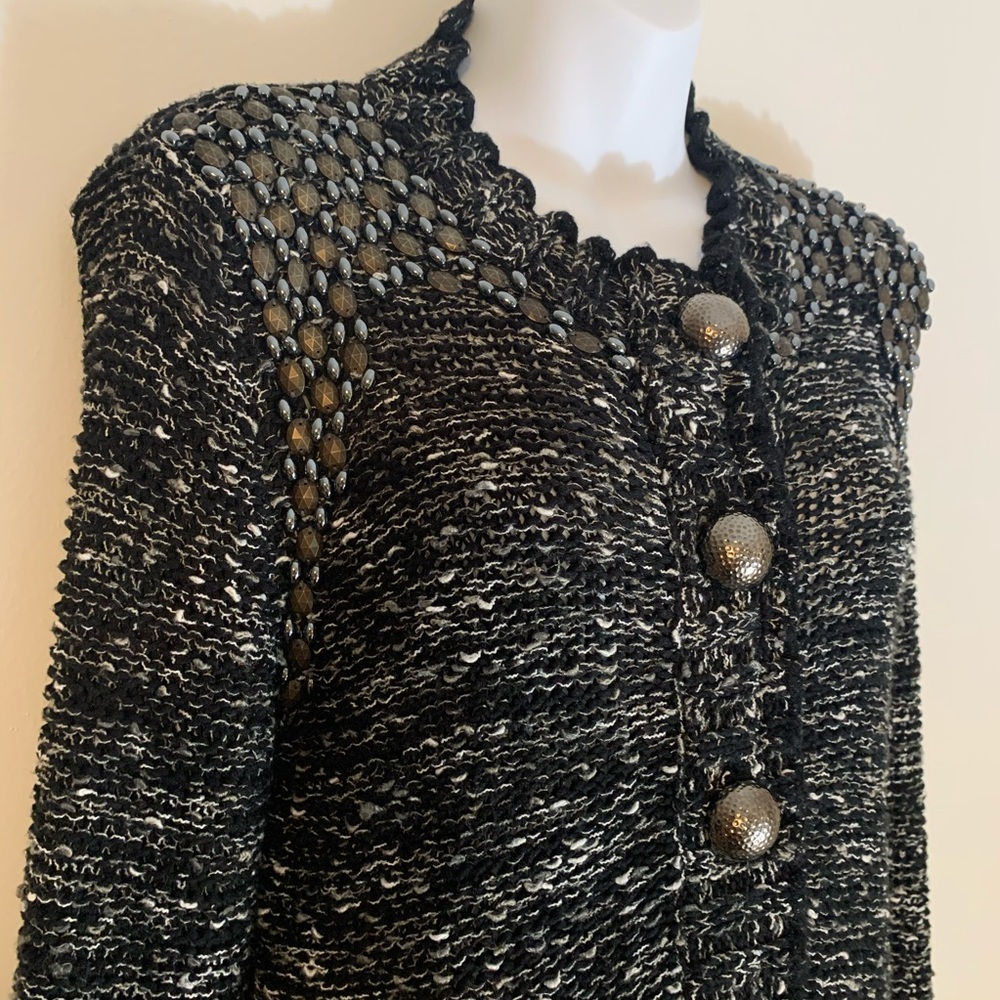 BCBG Max Azria // Studded Crochet Blazer Medium